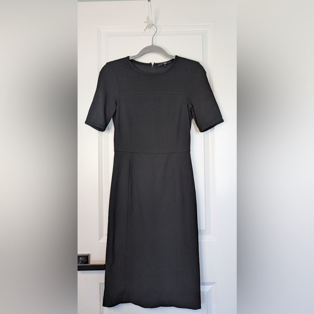Tibi New York Women’s Short Sleeve Midi Dress Black Size 2